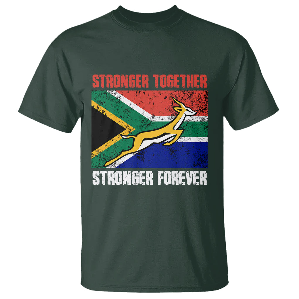 South Africa Rugby T Shirt Stronger Together Stronger Forever Springboks Go Bokke TS02 Printyourwear
