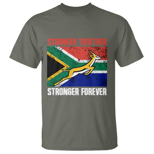 South Africa Rugby T Shirt Stronger Together Stronger Forever Springboks Go Bokke TS02 Printyourwear