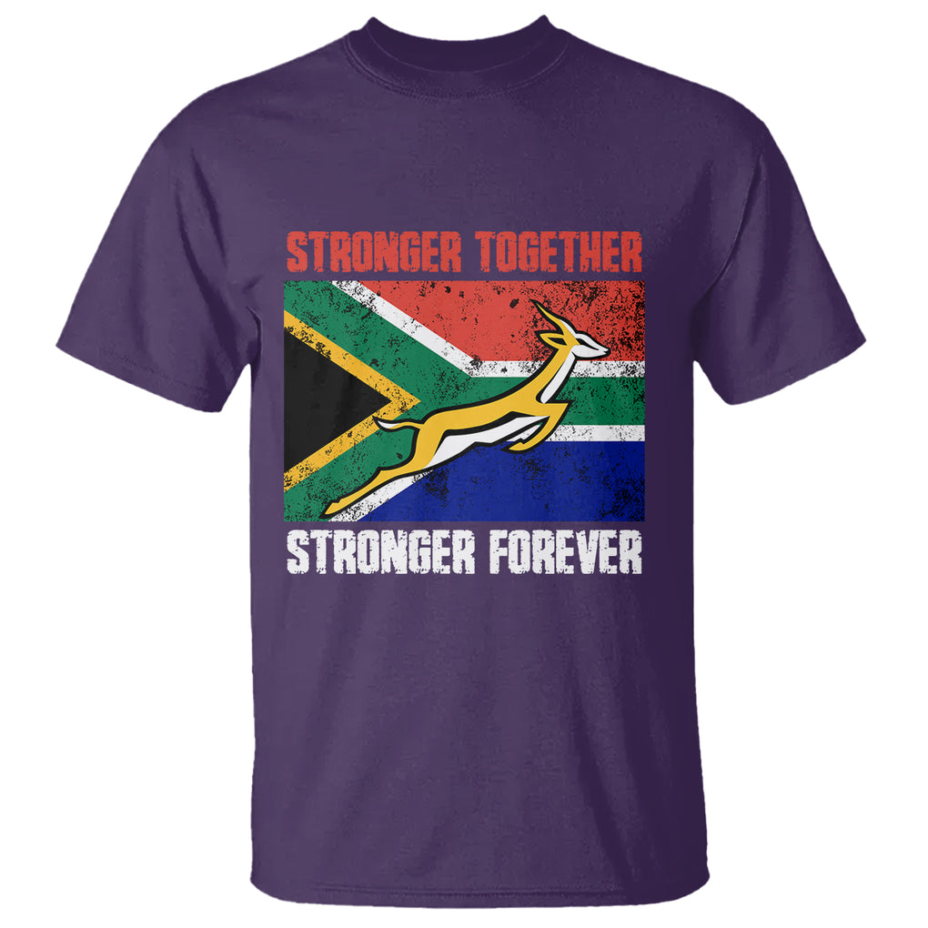 South Africa Rugby T Shirt Stronger Together Stronger Forever Springboks Go Bokke TS02 Printyourwear