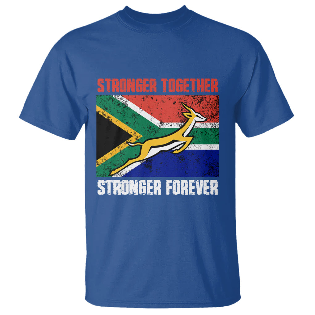 South Africa Rugby T Shirt Stronger Together Stronger Forever Springboks Go Bokke TS02 Printyourwear