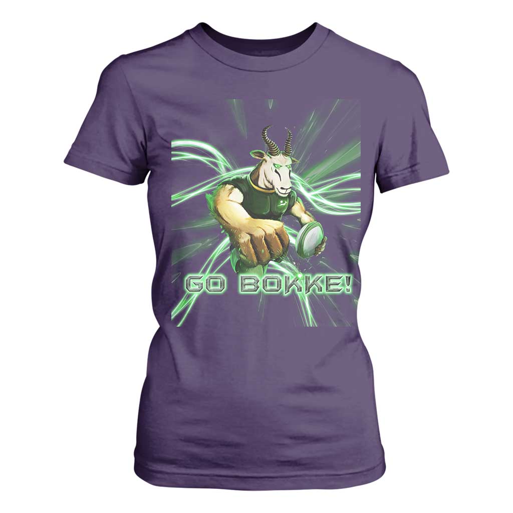 South Africa Rugby Springboks T Shirt For Women Go Bokke Forever Stronger Together TS02 Purple Print Your Wear