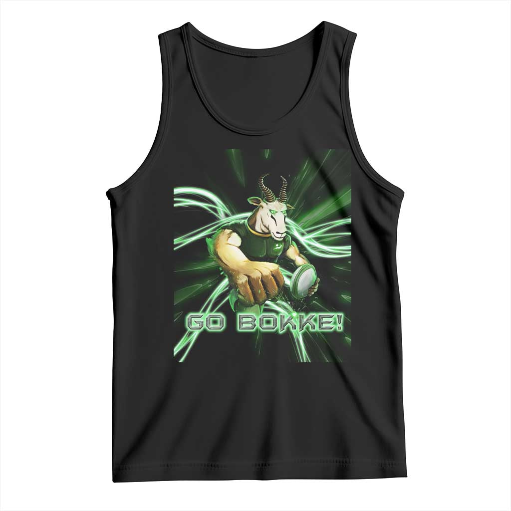 South Africa Rugby Springboks Tank Top Go Bokke Forever Stronger Together TS02 Black Print Your Wear