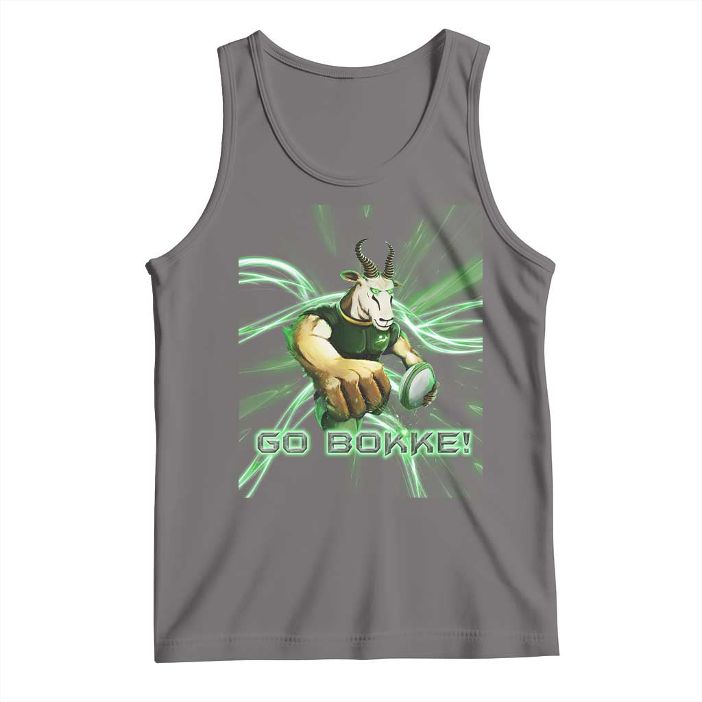 South Africa Rugby Springboks Tank Top Go Bokke Forever Stronger Together TS02 Deep Heather Print Your Wear