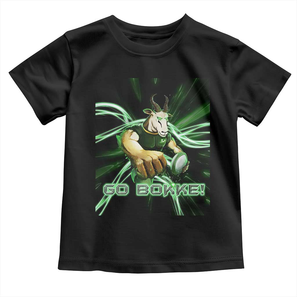 South Africa Rugby Springboks Toddler T Shirt Go Bokke Forever Stronger Together TS02 Black Print Your Wear