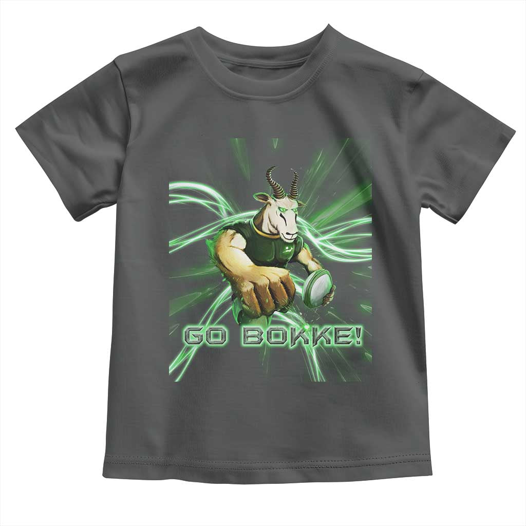 South Africa Rugby Springboks Toddler T Shirt Go Bokke Forever Stronger Together TS02 Dark Heather Print Your Wear