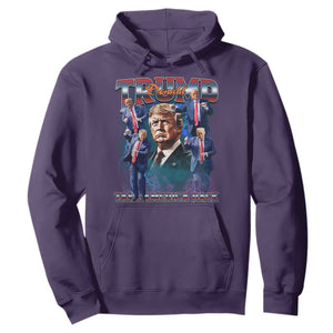 Trump 2025 Hoodie Take America Back Golden Age Vintage 90s Bootleg TS02 Purple Print Your Wear
