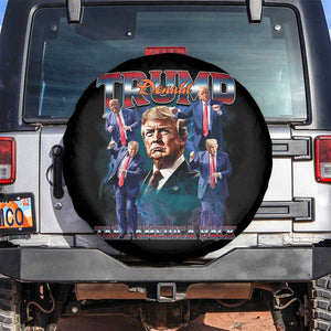 Trump 2025 Spare Tire Cover Take America Back Golden Age Vintage 90s Bootleg TS02 No hole Black Print Your Wear