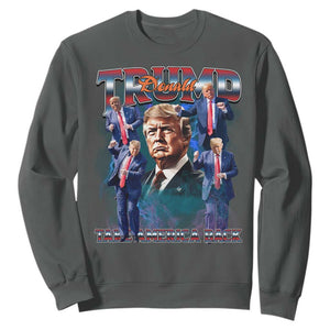 Trump 2025 Sweatshirt Take America Back Golden Age Vintage 90s Bootleg TS02 Dark Heather Print Your Wear