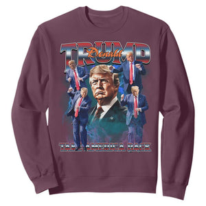 Trump 2025 Sweatshirt Take America Back Golden Age Vintage 90s Bootleg TS02 Maroon Print Your Wear