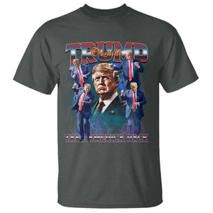 Trump 2025 T Shirt Take America Back Golden Age Vintage 90s Bootleg TS02 Dark Heather Print Your Wear