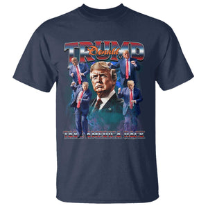 Trump 2025 T Shirt Take America Back Golden Age Vintage 90s Bootleg TS02 Navy Print Your Wear