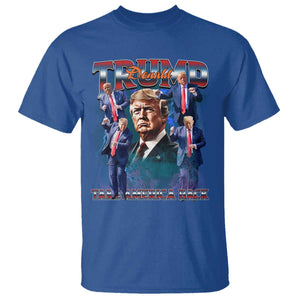 Trump 2025 T Shirt Take America Back Golden Age Vintage 90s Bootleg TS02 Royal Blue Print Your Wear