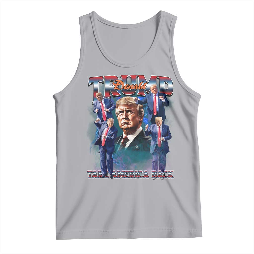 Trump 2025 Tank Top Take America Back Golden Age Vintage 90s Bootleg TS02 Athletic Heather Print Your Wear