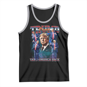 Trump 2025 Tank Top Take America Back Golden Age Vintage 90s Bootleg TS02 Black Athletic Heather Print Your Wear