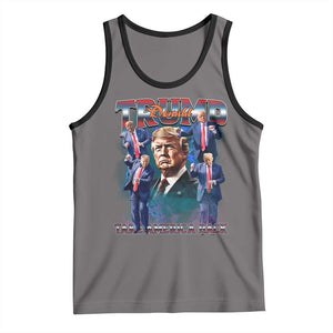 Trump 2025 Tank Top Take America Back Golden Age Vintage 90s Bootleg TS02 Deep Heather Black Print Your Wear