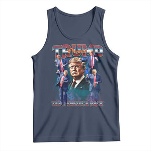 Trump 2025 Tank Top Take America Back Golden Age Vintage 90s Bootleg TS02 Navy Print Your Wear