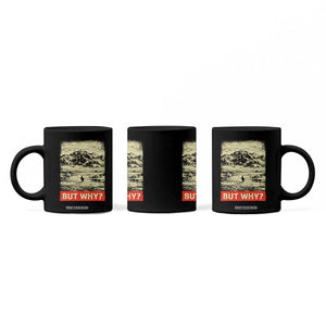 Retro Nihilist Penguin But Why Meme Coffee Mug Distressed Existential Moody Vintage Quiet Thinkers TS02 Print Your Wear