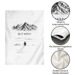 The Nihilist Penguin But Why Meme Garden Flag Existential Moody Quiet Thinkers TS02 Print Your Wear