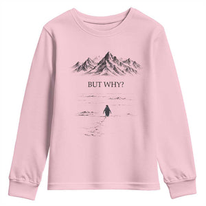 The Nihilist Penguin But Why Meme Youth Sweatshirt Existential Moody Quiet Thinkers TS02 Light Pink Print Your Wear
