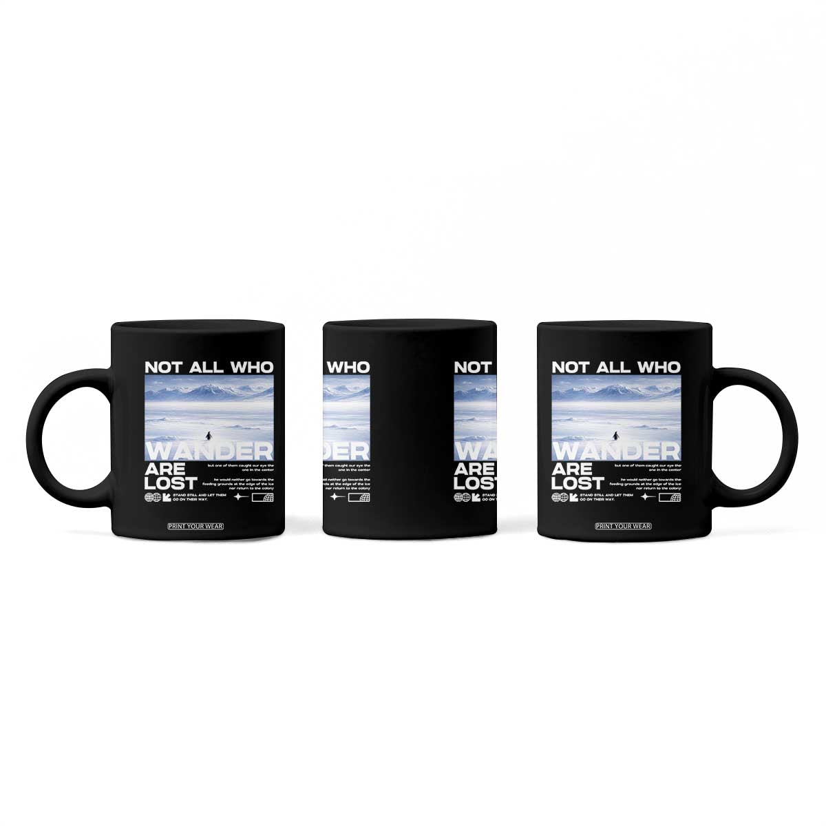 Not All Those Who Wander Are Lost Nihilist Penguin Coffee Mug Existential Deep Emotional Meme Deep Thinkers TS02 Print Your Wear