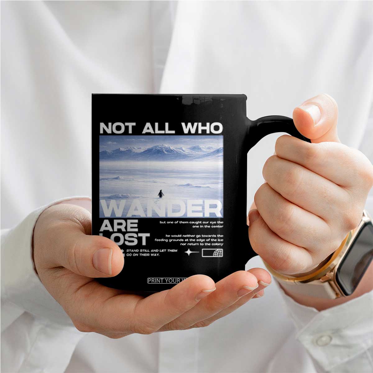Not All Those Who Wander Are Lost Nihilist Penguin Coffee Mug Existential Deep Emotional Meme Deep Thinkers TS02 Print Your Wear