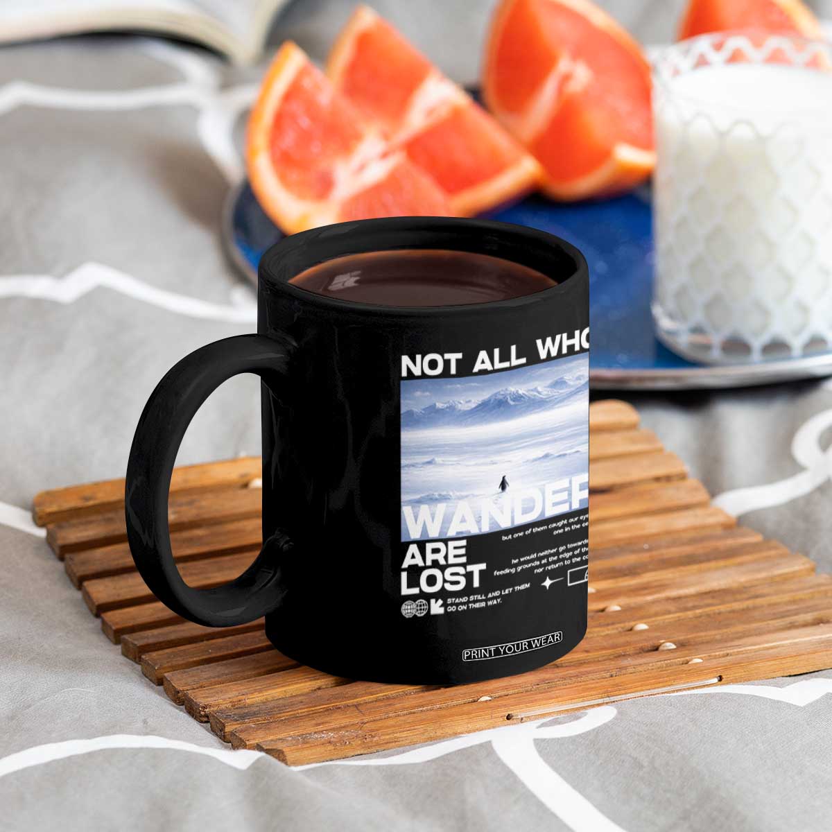 Not All Those Who Wander Are Lost Nihilist Penguin Coffee Mug Existential Deep Emotional Meme Deep Thinkers TS02 Print Your Wear