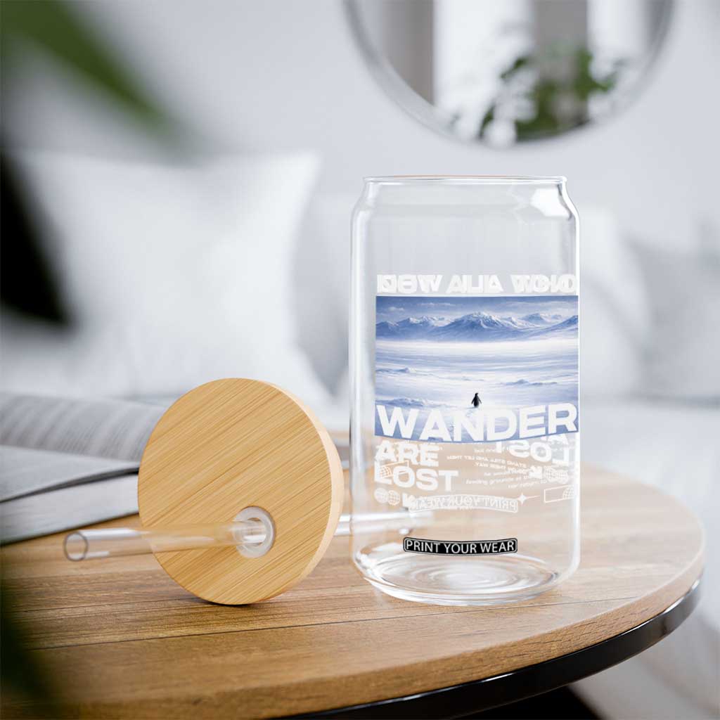 Not All Those Who Wander Are Lost Nihilist Penguin Glass Can Existential Deep Emotional Meme Deep Thinkers TS02 Print Your Wear