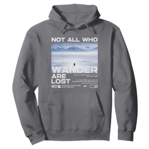 Not All Those Who Wander Are Lost Nihilist Penguin Hoodie Existential Deep Emotional Meme Deep Thinkers TS02 Charcoal Print Your Wear