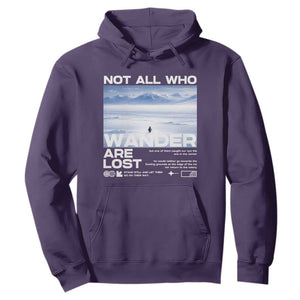 Not All Those Who Wander Are Lost Nihilist Penguin Hoodie Existential Deep Emotional Meme Deep Thinkers TS02 Purple Print Your Wear
