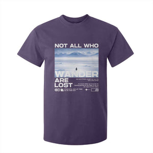 Not All Those Who Wander Are Lost Nihilist Penguin T Shirt For Kid Existential Deep Emotional Meme Deep Thinkers TS02 Purple Print Your Wear