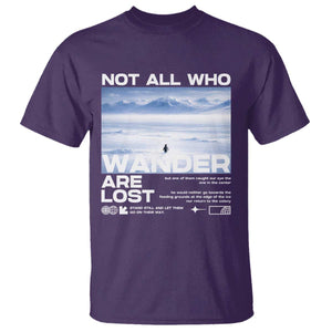 Not All Those Who Wander Are Lost Nihilist Penguin T Shirt Existential Deep Emotional Meme Deep Thinkers TS02 Purple Print Your Wear