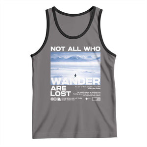 Not All Those Who Wander Are Lost Nihilist Penguin Tank Top Existential Deep Emotional Meme Deep Thinkers TS02 Deep Heather Black Print Your Wear