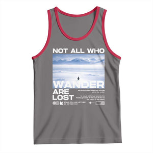 Not All Those Who Wander Are Lost Nihilist Penguin Tank Top Existential Deep Emotional Meme Deep Thinkers TS02 Deep Heather Red Print Your Wear