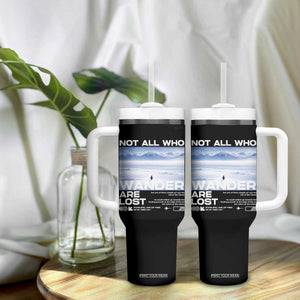 Not All Those Who Wander Are Lost Nihilist Penguin Tumbler With Handle Existential Deep Emotional Meme Deep Thinkers TS02 Print Your Wear