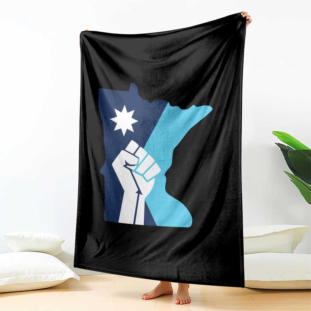 Minnesota Strong Fist Power Graphic Throw Blanket Social Justice Solidarity TS02 Print Your Wear