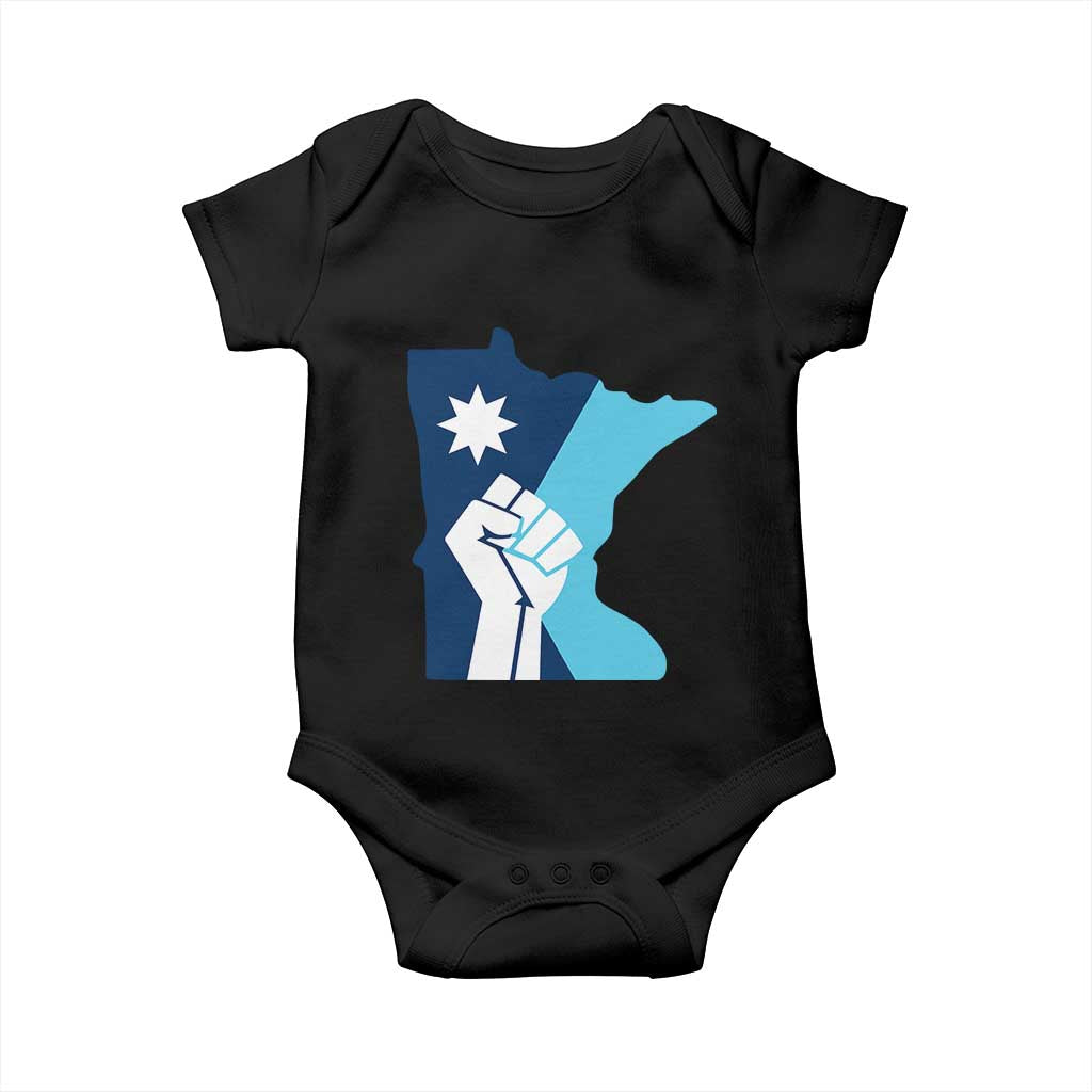 Minnesota Strong Fist Power Graphic Baby Onesie Social Justice Solidarity TS02 Black Print Your Wear