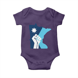 Minnesota Strong Fist Power Graphic Baby Onesie Social Justice Solidarity TS02 Purple Print Your Wear