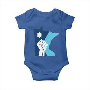 Minnesota Strong Fist Power Graphic Baby Onesie Social Justice Solidarity TS02 Royal Blue Print Your Wear