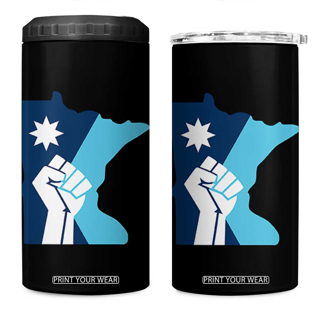 Minnesota Strong Fist Power Graphic 4 in 1 Can Cooler Tumbler Social Justice Solidarity TS02 One Size: 16 oz Black Print Your Wear