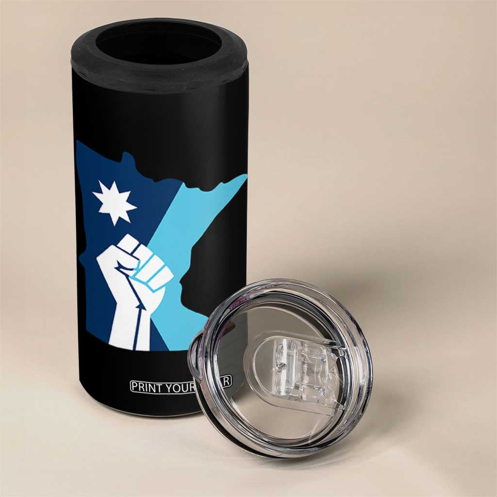 Minnesota Strong Fist Power Graphic 4 in 1 Can Cooler Tumbler Social Justice Solidarity TS02 Print Your Wear