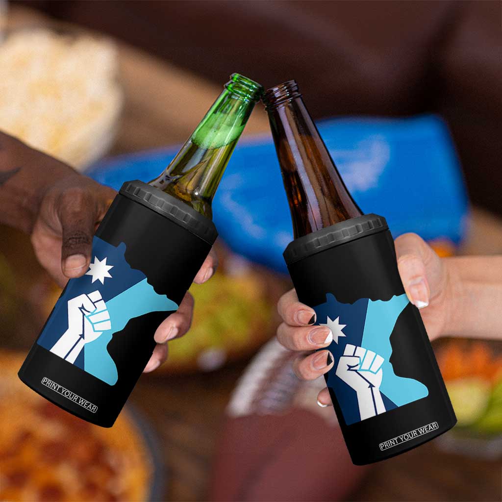 Minnesota Strong Fist Power Graphic 4 in 1 Can Cooler Tumbler Social Justice Solidarity TS02 Print Your Wear