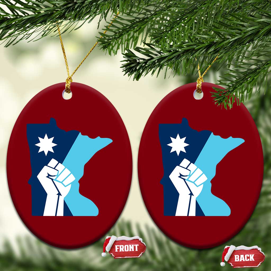 Minnesota Strong Fist Power Graphic Ceramic Ornament Social Justice Solidarity TS02 Print Your Wear