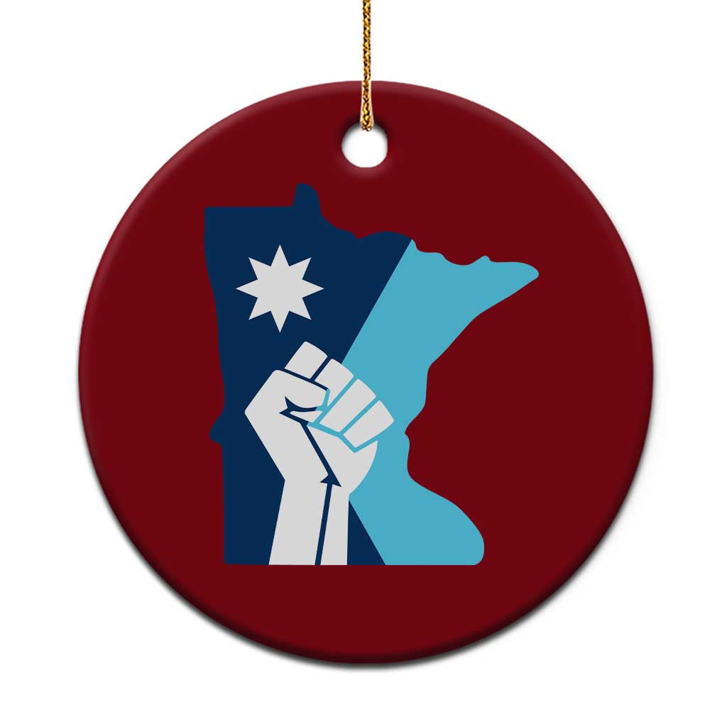 Minnesota Strong Fist Power Graphic Ceramic Ornament Social Justice Solidarity TS02 1pc Red Print Your Wear