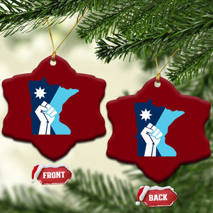 Minnesota Strong Fist Power Graphic Ceramic Ornament Social Justice Solidarity TS02 Print Your Wear