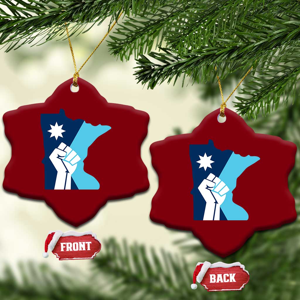 Minnesota Strong Fist Power Graphic Ceramic Ornament Social Justice Solidarity TS02 Print Your Wear