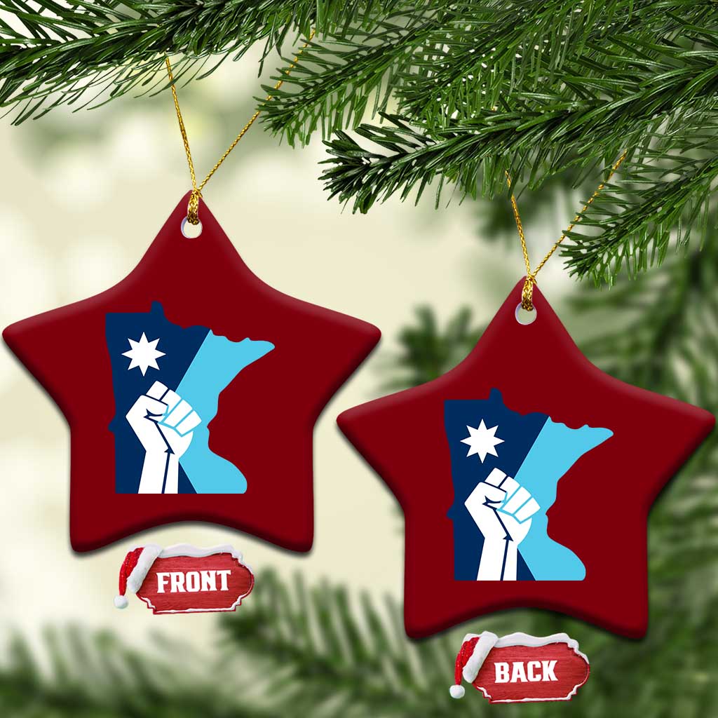 Minnesota Strong Fist Power Graphic Ceramic Ornament Social Justice Solidarity TS02 Print Your Wear