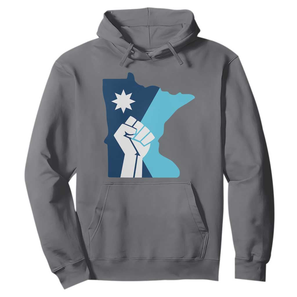 Minnesota Strong Fist Power Graphic Hoodie Social Justice Solidarity TS02 Charcoal Print Your Wear