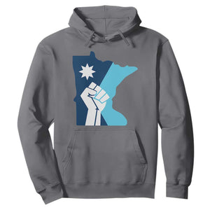 Minnesota Strong Fist Power Graphic Hoodie Social Justice Solidarity TS02 Charcoal Print Your Wear