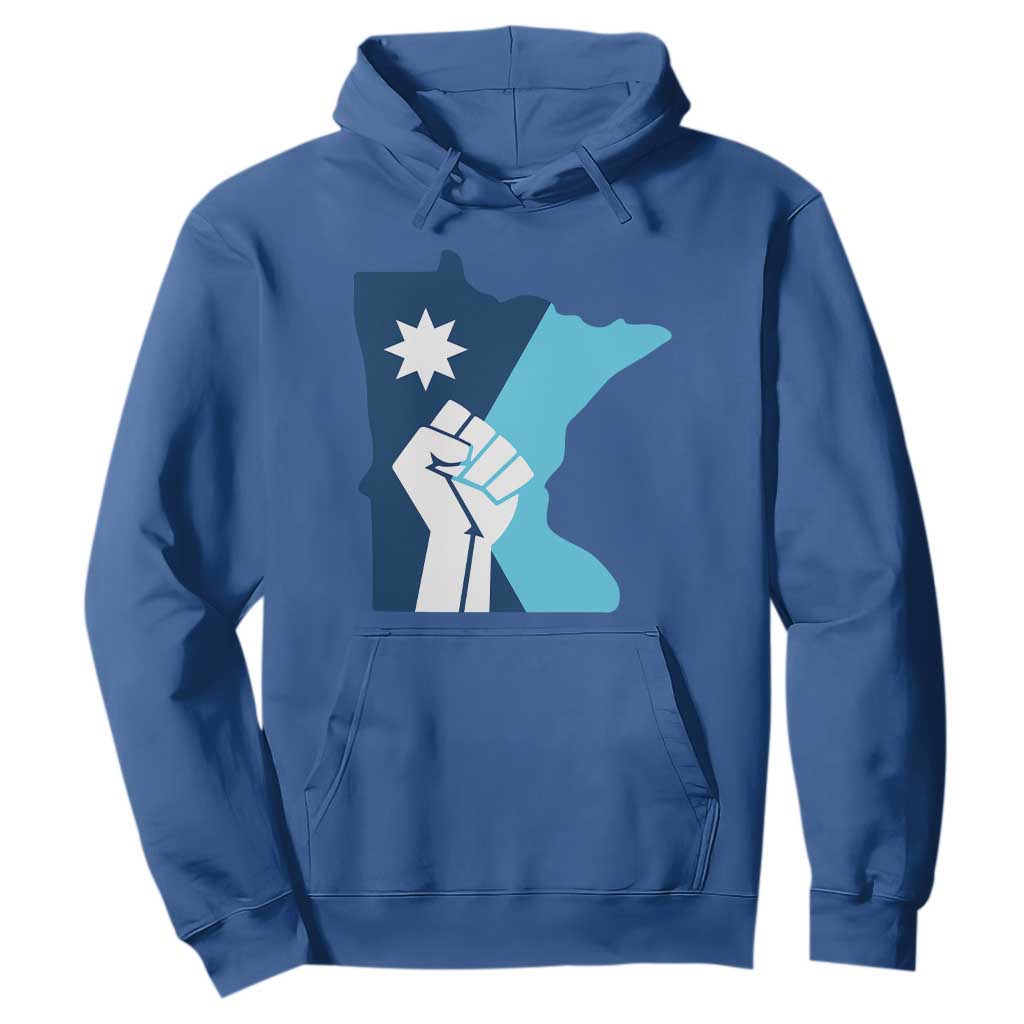 Minnesota Strong Fist Power Graphic Hoodie Social Justice Solidarity TS02 Royal Blue Print Your Wear