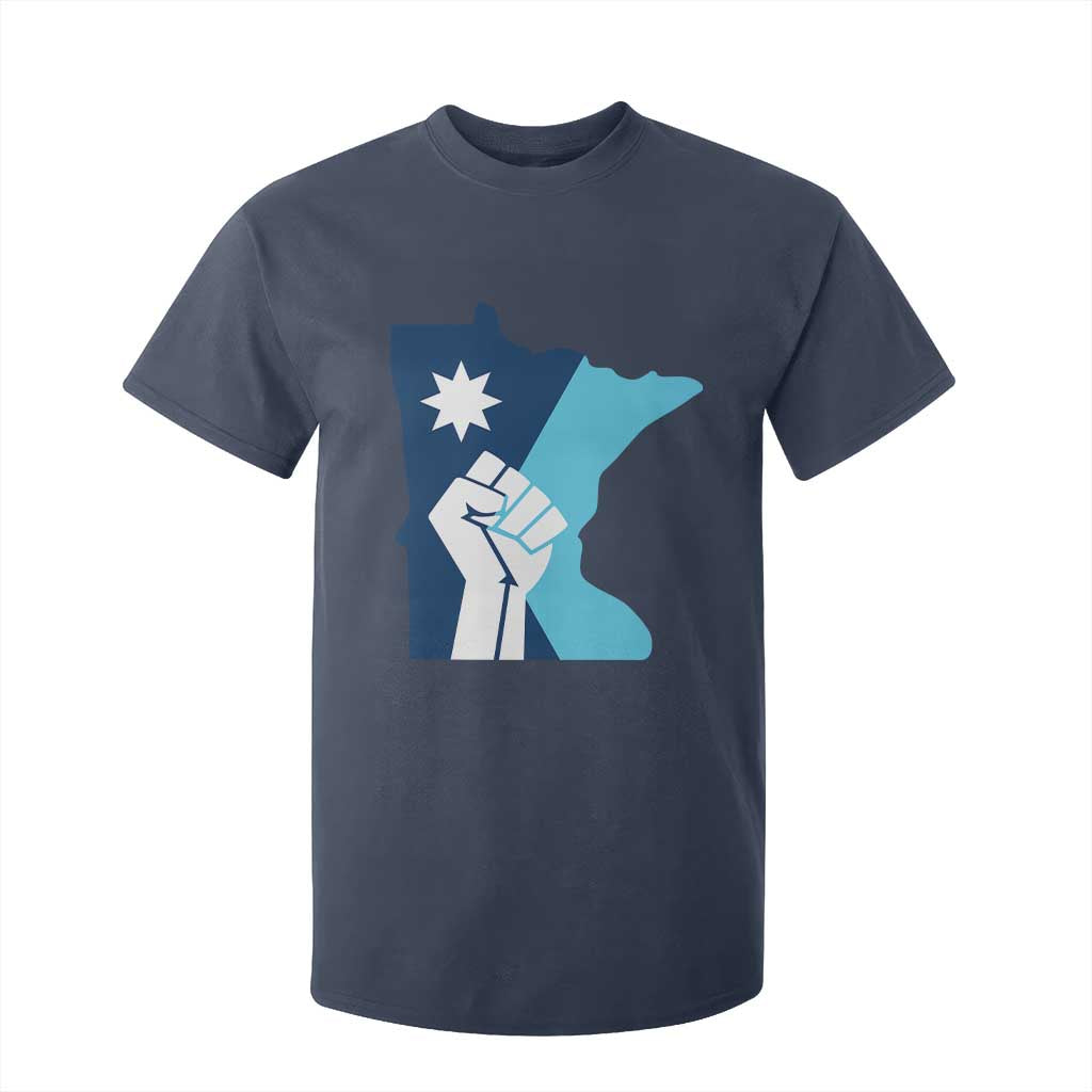 Minnesota Strong Fist Power Graphic T Shirt For Kid Social Justice Solidarity TS02 Navy Print Your Wear